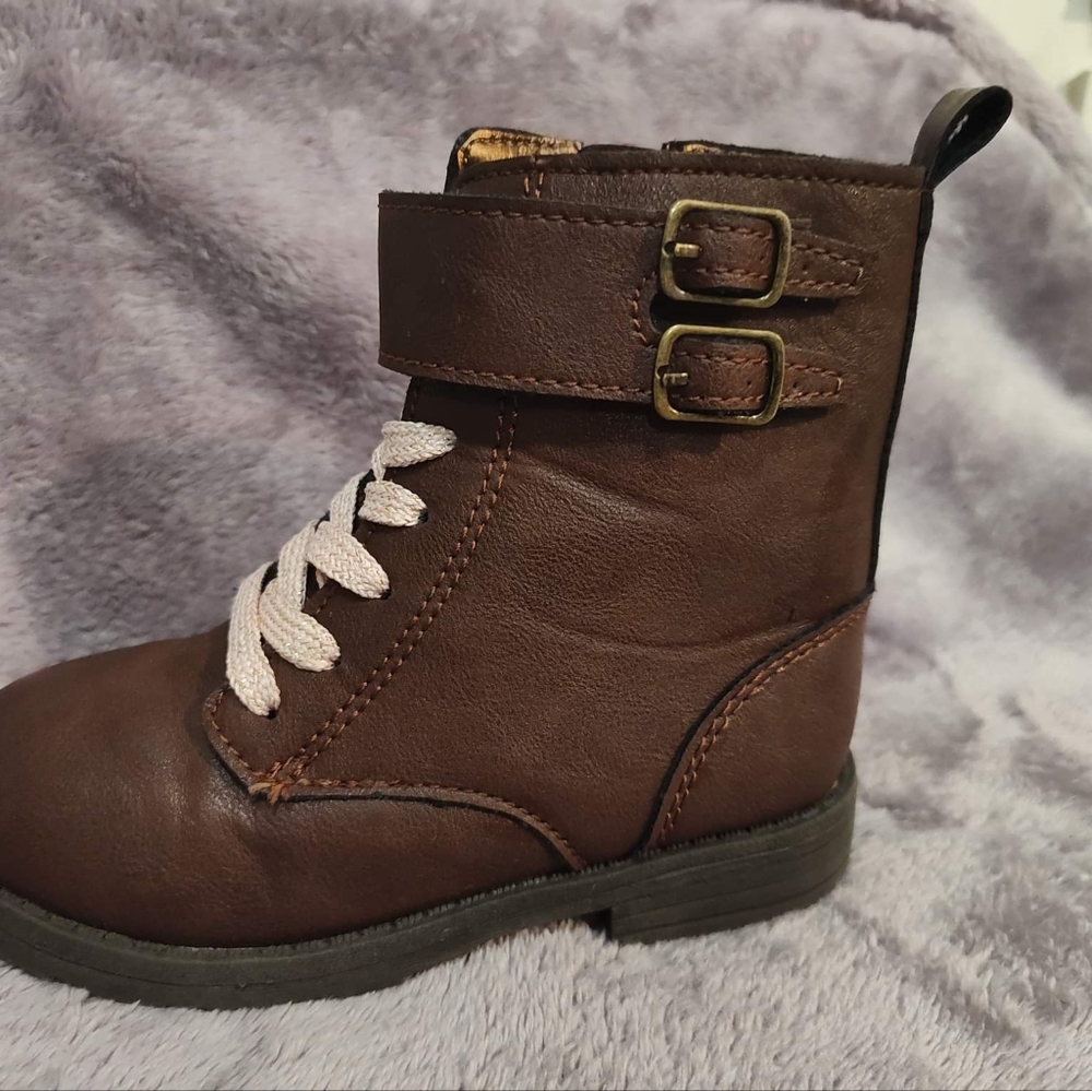 Carter's Brown Combat Boots 9 Toddler